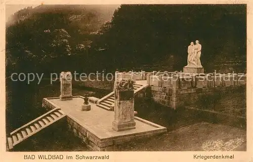 AK / Ansichtskarte Bad Wildbad Kriegerdenkmal Bad Wildbad Kat. Bad Wildbad