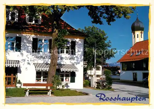 AK / Ansichtskarte Rosshaupten Forggensee Dorfplatz Kirche Rosshaupten Forggensee Kat. Rosshaupten