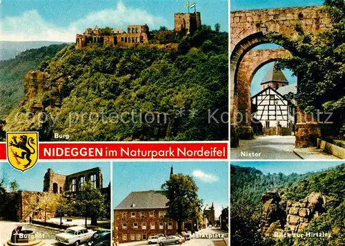 Nideggen Eifel Hirtzley Burghof Ruine Marktplatz Nixtor Nideggen Eifel Kat. Nideggen