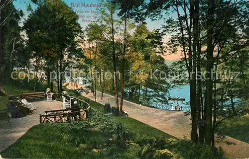 Bad Nauheim Partie am Teich Blick von der Kanzel Bad Nauheim Kat. Bad Nauheim