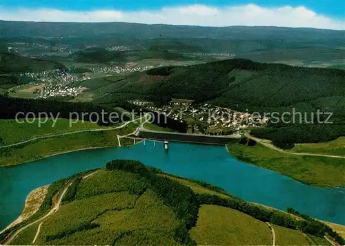 AK / Ansichtskarte Brauersdorf_Netphen Fliegeraufnahme Obernau Talsperre Brauersdorf Netphen