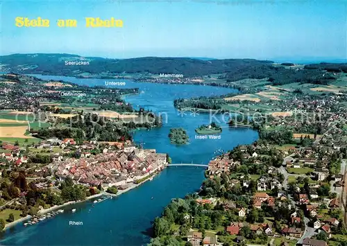 AK / Ansichtskarte Stein_Rhein Fliegeraufnahme Inseli Werd Mammern Stein am Rhein Kat. Stein Rhein