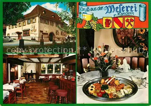 AK / Ansichtskarte Kandern Gasthaus zur Weserei Kandern Kat. Kandern