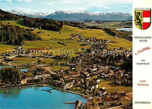 AK / Ansichtskarte Mattsee_Salzburg Fliegeraufnahme Ober  Niedertrumersee  Mattsee Salzburg Kat. Mattsee