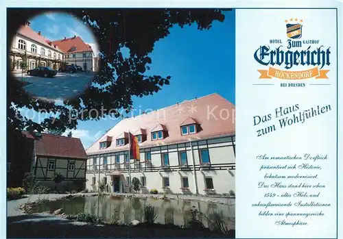 AK / Ansichtskarte Klingenberg_Sachsen Hotel Gasthof Zum Erbgericht Klingenberg Sachsen Kat. Pretzschendorf