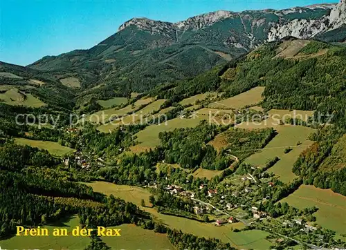 AK / Ansichtskarte Prein_Rax gegen Preiner Gscheid und Rax Heukuppe Rax Schneeberg Gruppe Fliegeraufnahme Prein Rax Kat. Reichenau an der Rax