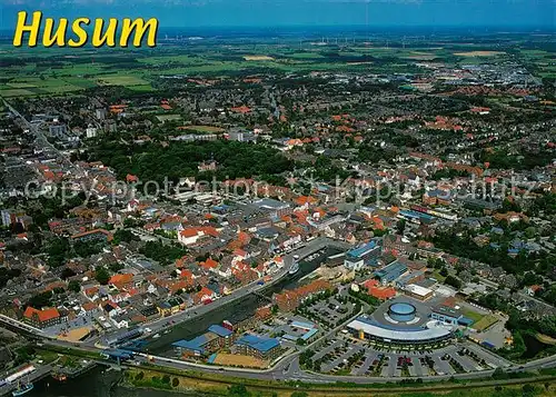 AK / Ansichtskarte Husum_Nordfriesland Fliegeraufnahme Einkaufzentrum Husum Nordfriesland Kat. Husum