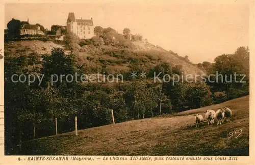 AK / Ansichtskarte Sainte Suzanne_Mayenne Le Chateau puis restaure ensuite  Sainte Suzanne Mayenne Kat. Sainte Suzanne