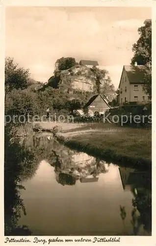 AK / Ansichtskarte Pottenstein_Oberfranken Burg Unteres Puettlachthal Pottenstein Oberfranken Kat. Pottenstein