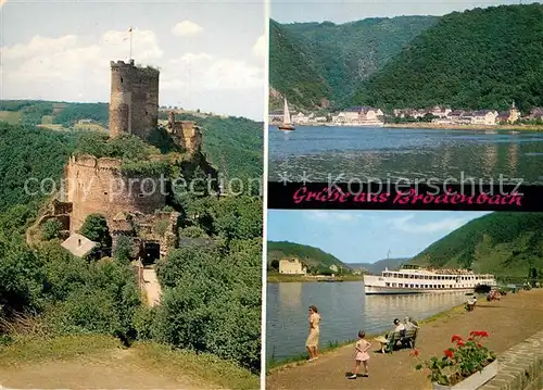 AK / Ansichtskarte Brodenbach Ehrenburg Mosel Promenade Ausflugsdampfer Brodenbach Kat. Brodenbach