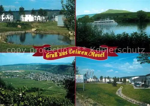 AK / Ansichtskarte Leiwen_Mosel Panorama Weinort Moseltal Ferienzentrum Erlebnisland Eurostrand Leiwen Mosel