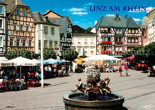 AK / Ansichtskarte Linz_Rhein Marktplatz Brunnen  Linz_Rhein Kat. Linz am Rhein