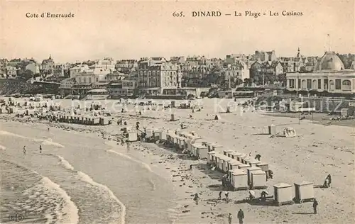 AK / Ansichtskarte Dinard_Ille_et_Vilaine_Bretagne La Plage Les Casinos Dinard_Ille Kat. Dinard