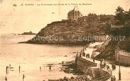 AK / Ansichtskarte Dinard_Ille_et_Vilaine_Bretagne La Promenade des Allies et la Pointe du Moulinet Dinard_Ille Kat. Dinard