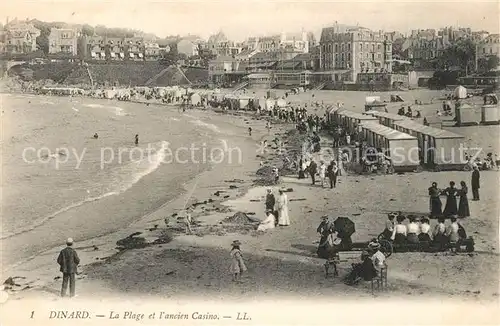 AK / Ansichtskarte Dinard_Ille_et_Vilaine_Bretagne La Plage et lancien Casino Dinard_Ille Kat. Dinard