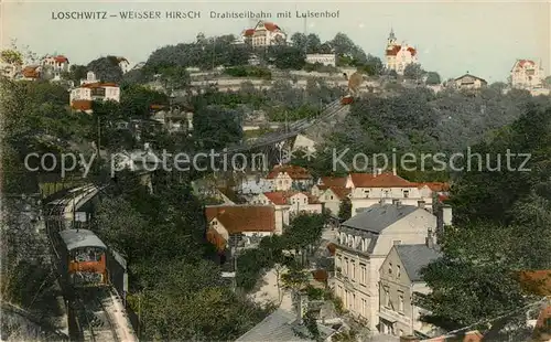 AK / Ansichtskarte Loschwitz Weisser Horsch Drahtseilbahn Luisenhof Loschwitz Kat. Dresden