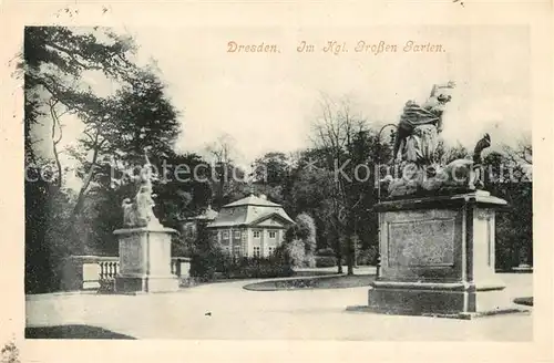 AK / Ansichtskarte Dresden Koeniglicher Grosser Garten Dresden Kat. Dresden_Elbe