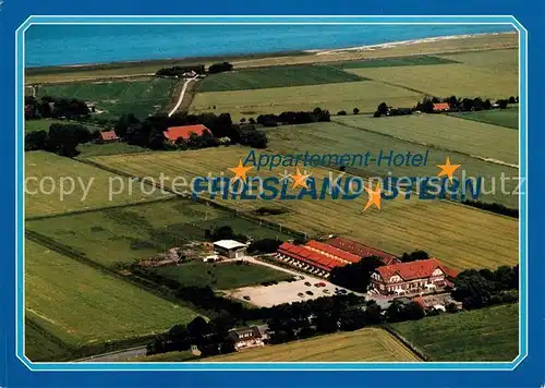 AK / Ansichtskarte Horum Fliegeraufnahme Appartement Hotel Fiesland Stern Horum Kat. Wangerland