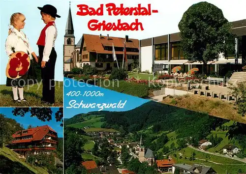 AK / Ansichtskarte Bad_Peterstal Griesbach Kinder Trachten Hotel Restaurant Kurhaus Panorama Heilbad Ferienort im Schwarzwald Bad_Peterstal Griesbach Kat. Bad Peterstal Griesbach