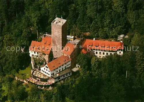 AK / Ansichtskarte Bad_Liebenzell Burg Liebenzell Cafe Restaurant Fliegeraufnahme Bad_Liebenzell Kat. Bad Liebenzell