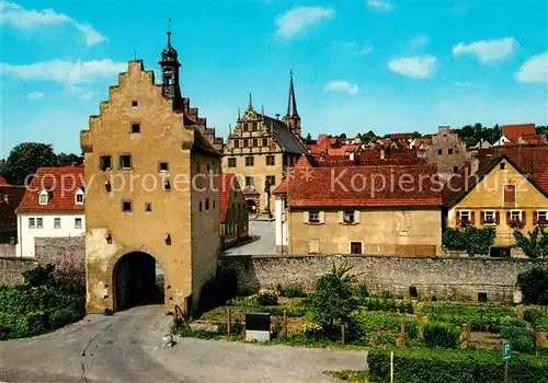 AK / Ansichtskarte Sulzfeld_Main Oberer Maintorturm und Rathaus Sulzfeld Main Kat. Sulzfeld a.Main