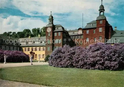 AK / Ansichtskarte Schwetzingen Schloss mit Fliederbluete Deutschlands schoenster Schlossgarten Schwetzingen Kat. Schwetzingen