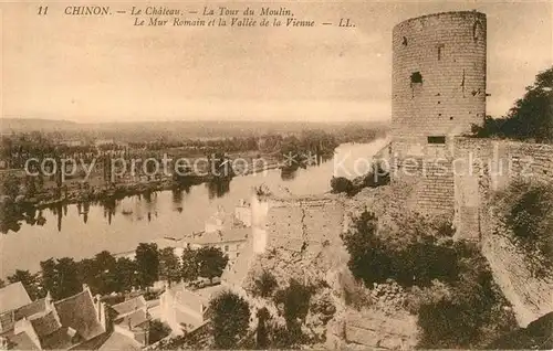 AK / Ansichtskarte Chinon_Indre_et_Loire Schloss Tour Moulin Chinon_Indre_et_Loire Kat. Chinon