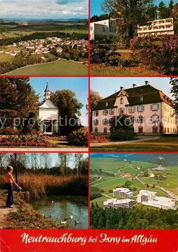 AK / Ansichtskarte Neutrauchburg Kurhaeuser Kapelle Klinik TeichnKurort Fliegeraufnahme Neutrauchburg Kat. Isny im Allgaeu