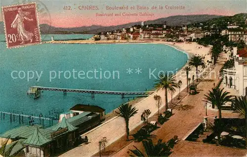 AK / Ansichtskarte Cannes_Alpes Maritimes Boulevard et Bains de la Croisette Cannes Alpes Maritimes Kat. Cannes