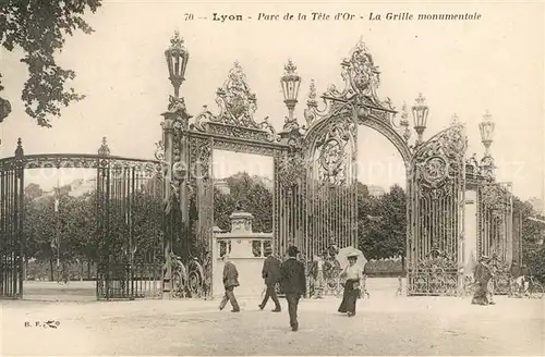 AK / Ansichtskarte Lyon_France Parc de la Tete dOr La Grille monumentale Lyon France Kat. Lyon