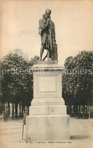 AK / Ansichtskarte Laval_Mayenne Statue Ambroise Parc Laval Mayenne Kat. Laval