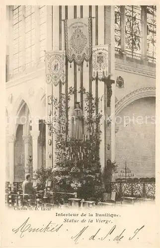 AK / Ansichtskarte Laval_Mayenne Interieur Basilique Statue de la Vierge Laval Mayenne Kat. Laval