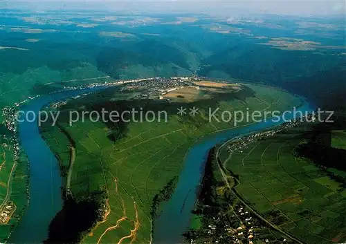 AK / Ansichtskarte Zell_Mosel Moselschleife Marienburg Fliegeraufnahme Zell_Mosel Kat. Zell (Mosel)