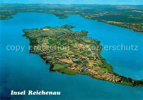 AK / Ansichtskarte Insel_Reichenau Fliegeraufnahme Insel Reichenau Kat. Reichenau_Bodensee