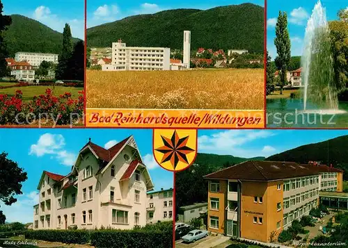 AK / Ansichtskarte Bad_Reinhardsquelle Kurhaus Kurpark Sanatorium Fontaene Bad_Reinhardsquelle Kat. Bad Wildungen