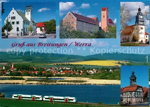 AK / Ansichtskarte Breitungen_Werra Rathaus Basilika Schloss Marienkirche Kapelle Eisenbahn Landschaftspanorama Breitungen Werra Kat. Breitungen Werra