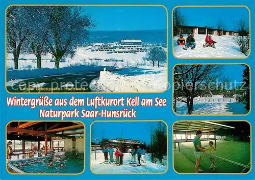 AK / Ansichtskarte Kell_See Winterpanorama Luftkurort Hallenbad Tennishalle Kell_See Kat. Kell am See