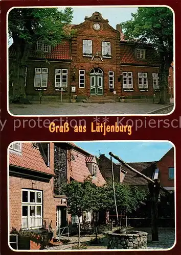 AK / Ansichtskarte Luetjenburg_Holstein Rathaus Alter Brunnen Luetjenburg_Holstein Kat. Luetjenburg