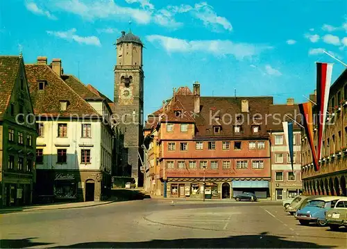 AK / Ansichtskarte Memmingen Marktplatz mit St Martinskirche Memmingen Kat. Memmingen