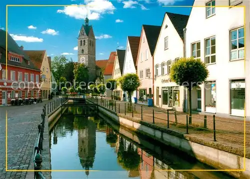 AK / Ansichtskarte Memmingen Stadtbach mit Blick zur Unser Frauen Kirche Memmingen Kat. Memmingen