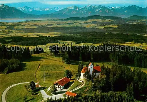 AK / Ansichtskarte Auerberg_Weilheim Alpenpanorama Fliegeraufnahme Auerberg Weilheim Kat. Bernbeuren