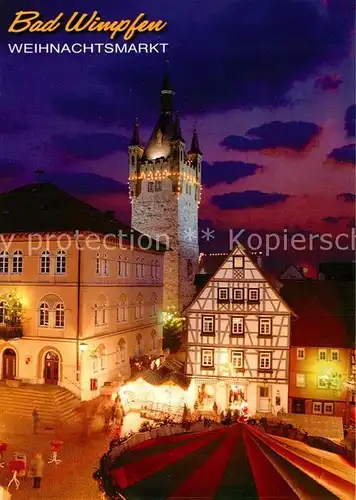 AK / Ansichtskarte Bad_Wimpfen Weihnachtsmarkt Abendstimmung Bad_Wimpfen