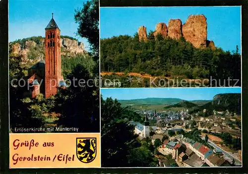 AK / Ansichtskarte Gerolstein Erloeserkirche Munterlay Auberg  Gerolstein Kat. Gerolstein