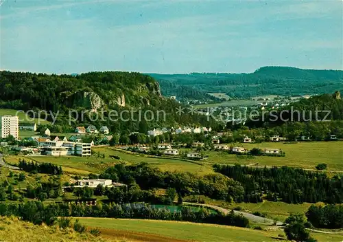 AK / Ansichtskarte Gerolstein Panorama Munterley Auberg Stausee Bungalows Gerolstein Kat. Gerolstein