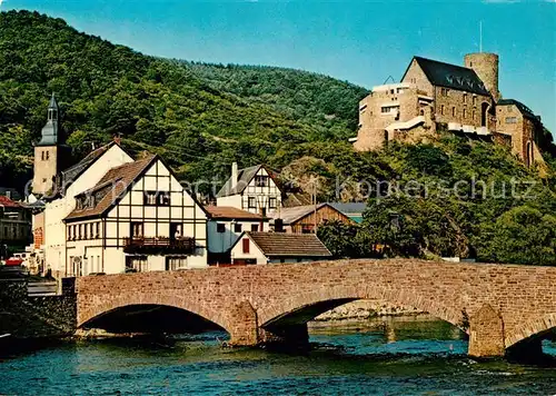 AK / Ansichtskarte Heimbach_Eifel Burg Rurbruecke Heimbach Eifel Kat. Heimbach