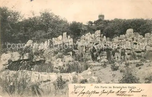 AK / Ansichtskarte Duisburg_Ruhr Felsen Botanischen Garten Duisburg Ruhr Kat. Duisburg