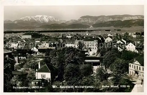 AK / Ansichtskarte Wiener_Neustadt mit Schneeberg Niederdonau und Hohe Wand Wiener_Neustadt Kat. Wiener Neustadt