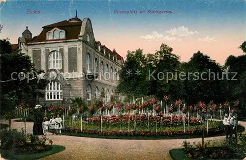 AK / Ansichtskarte Essen_Ruhr Rosenplatz im Stadtgarten Essen_Ruhr Kat. Essen