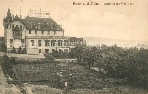 AK / Ansichtskarte Essen_Ruhr Ruhrstein mit Villa Huegel Essen_Ruhr Kat. Essen