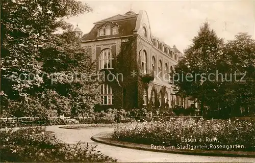 AK / Ansichtskarte Essen_Ruhr Partie im Stadtgarten Rosengarten Essen_Ruhr Kat. Essen